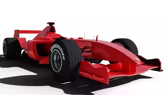 Ferrari F2004 F1 car Low-poly 3D model