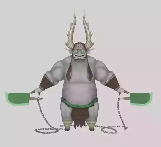 kai from kung fu panda character 3D model