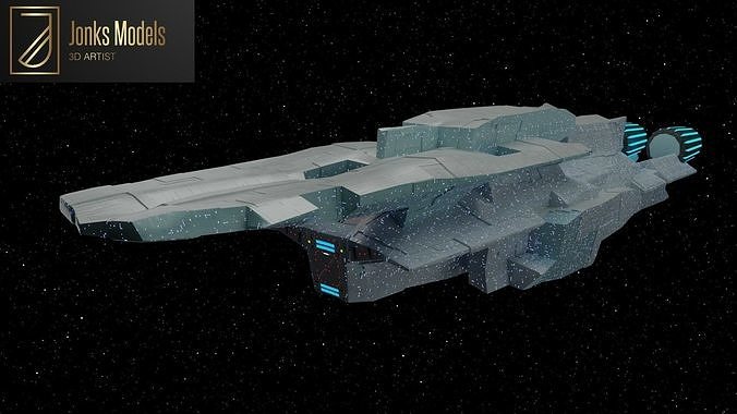 Star Ship 2 Low-poly 3D model