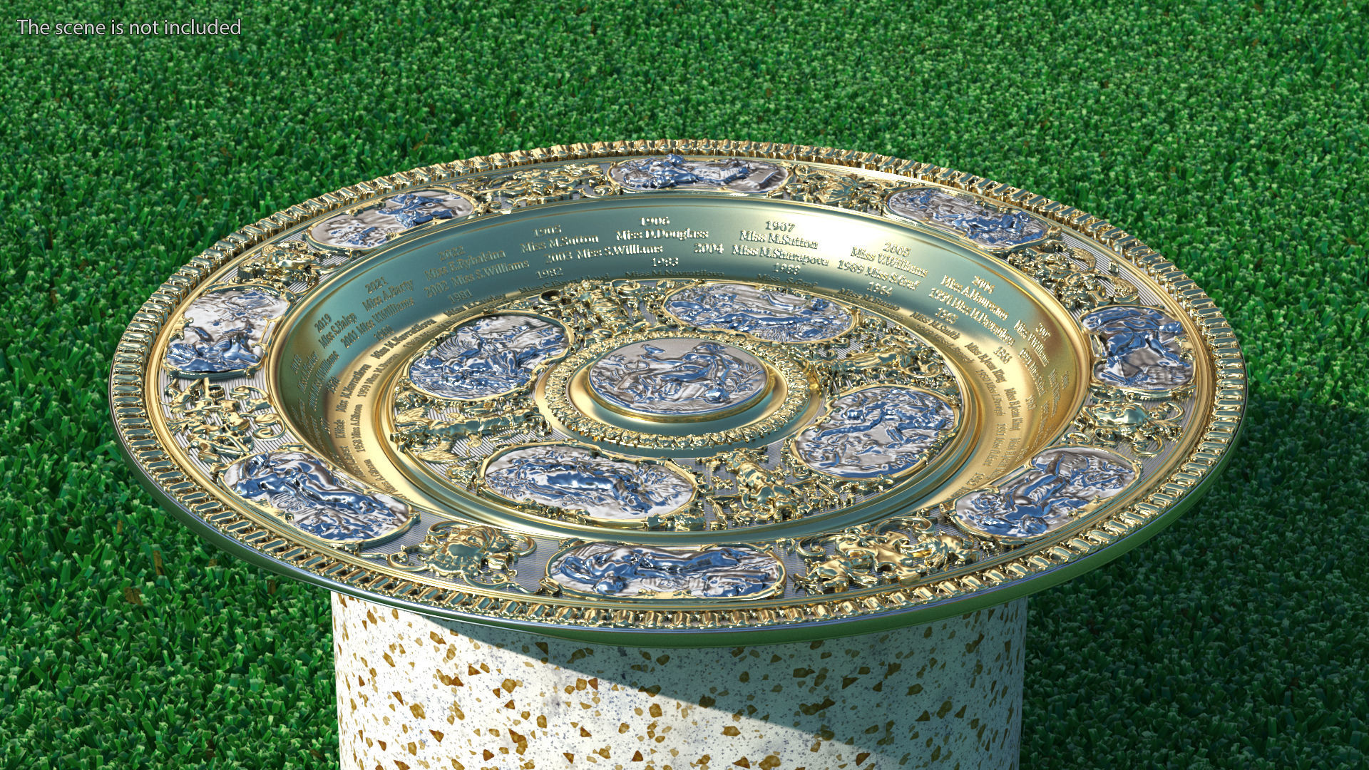 Wimbledon Cups Women 3D model_3