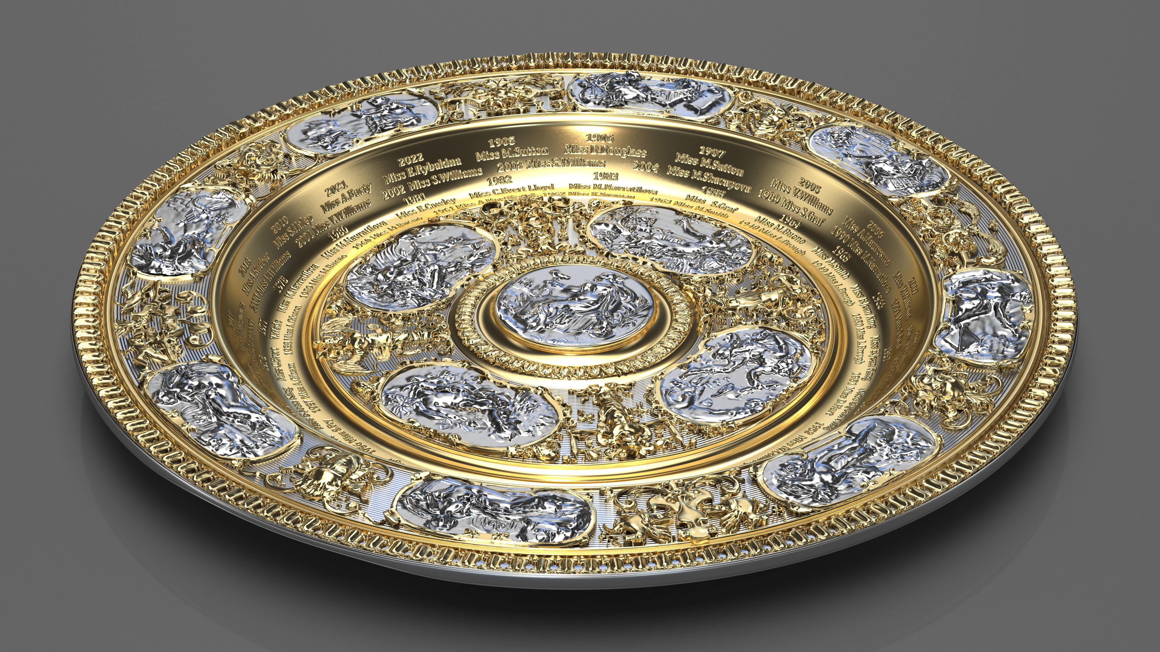 Wimbledon Cups Women 3D model_4