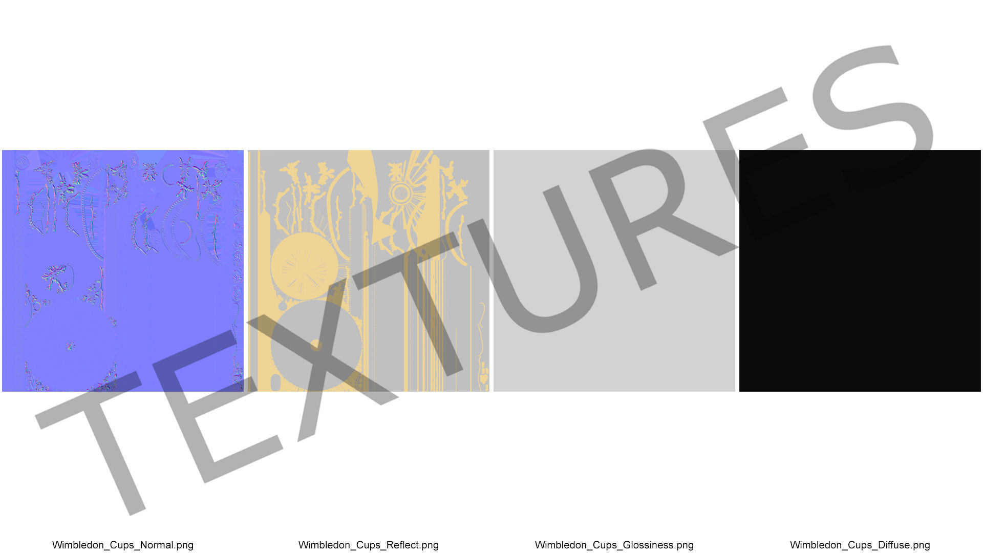 Wimbledon Cups Women 3D model_20