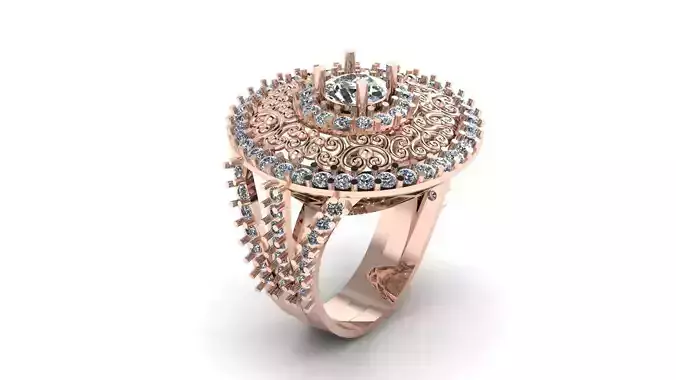 Wedding Engagement Women Ring 3D print model 3D