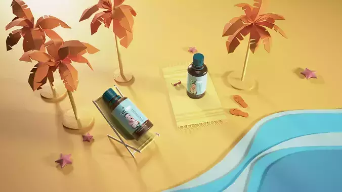 animation for -skin care collection - rodis  cinema4d and vray  