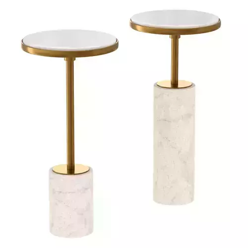 SHORT CORED MARBLE TABLE 3D model