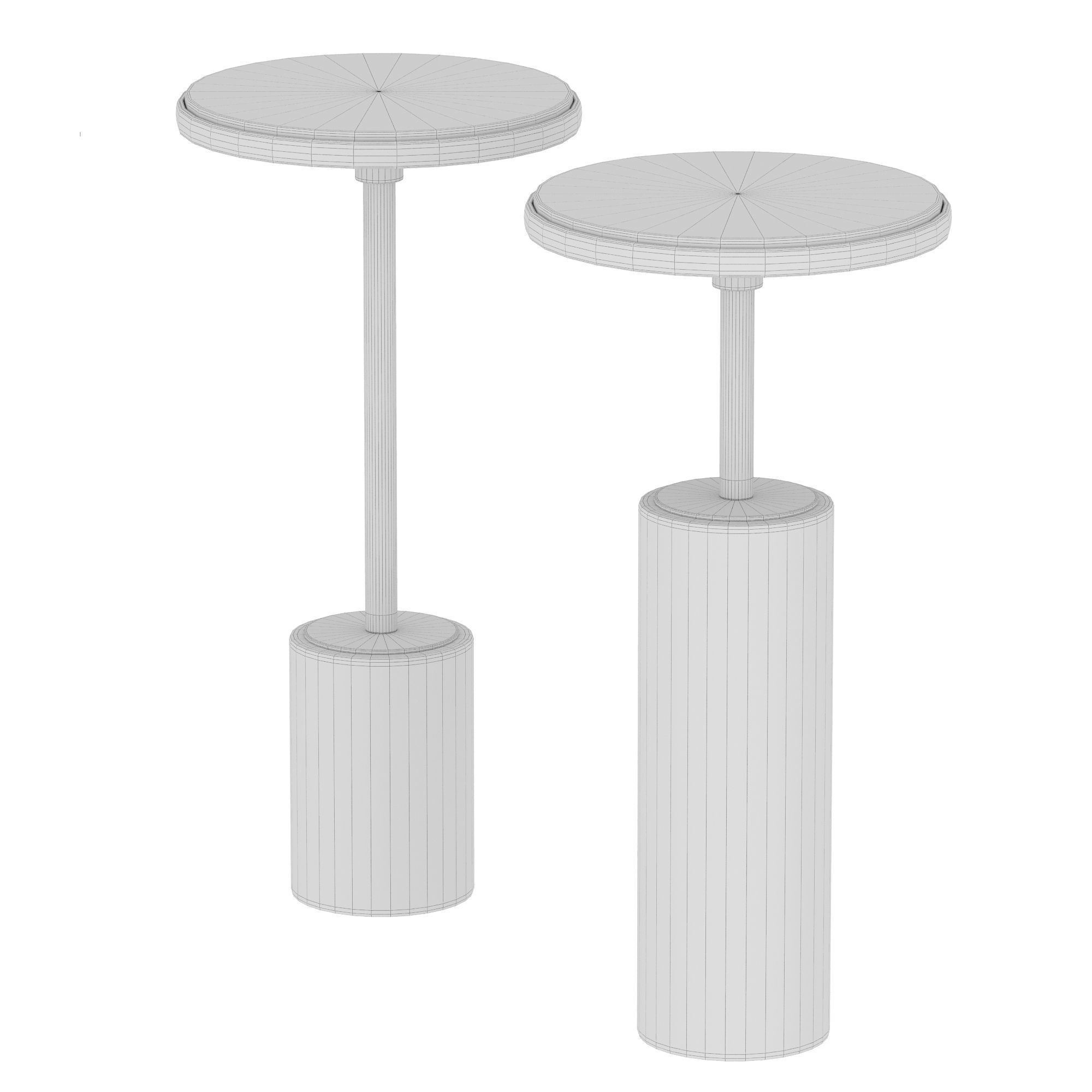 SHORT CORED MARBLE TABLE 3D model_1