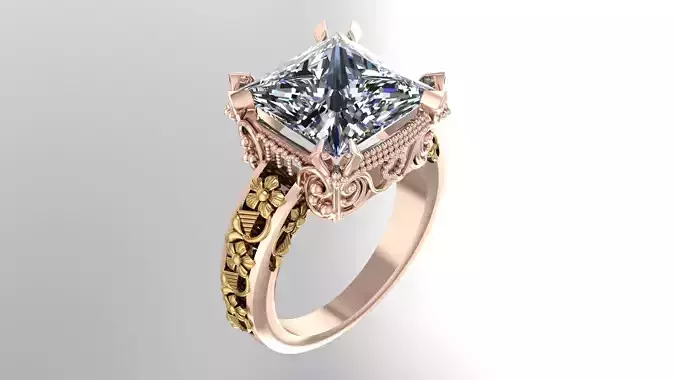 Wedding Engagement Women Ring 3D print model 3D