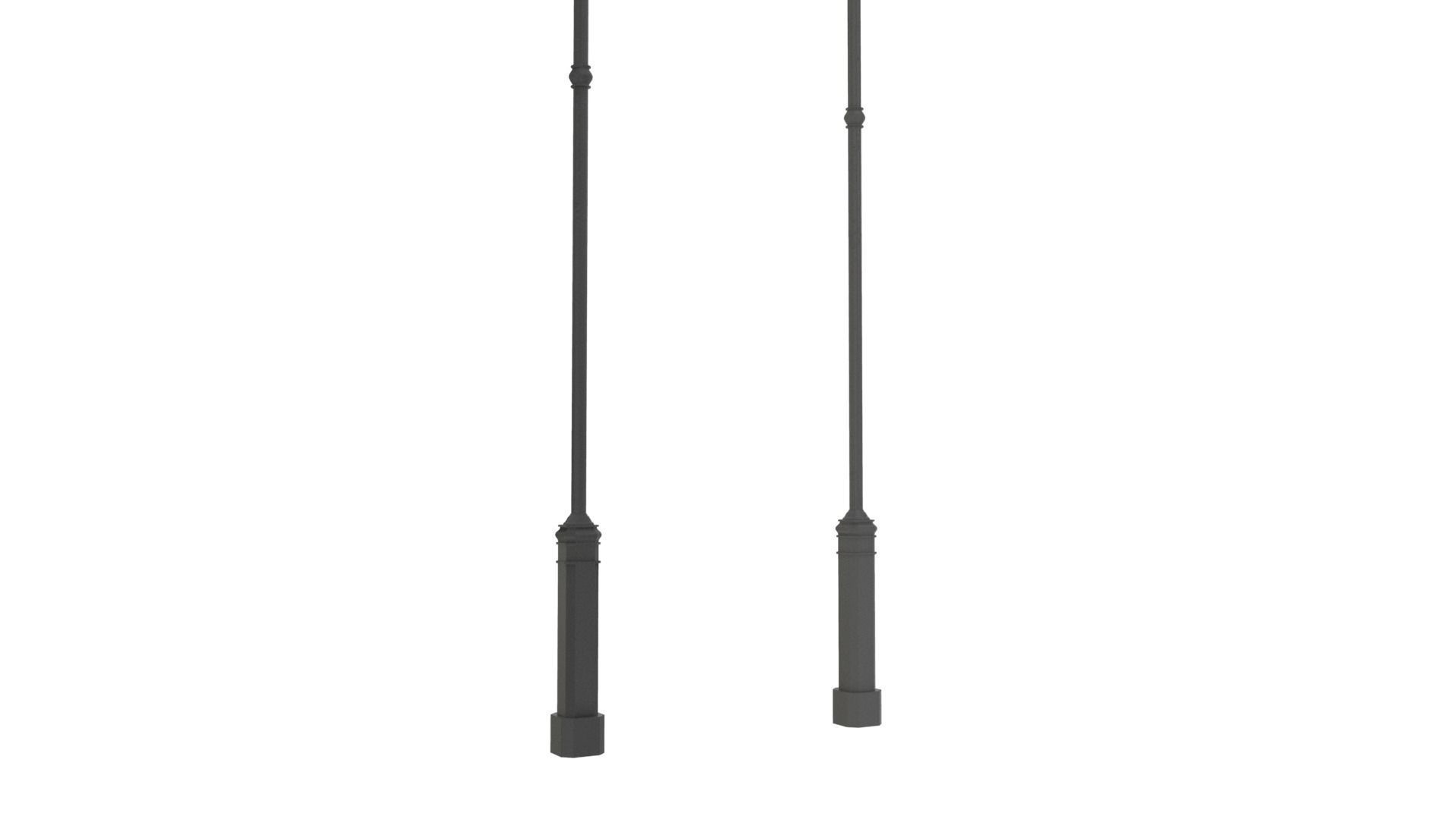 Pier Lamp post Low-poly 3D model_3