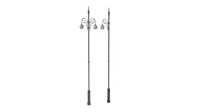 Pier Lamp post Low-poly 3D model
