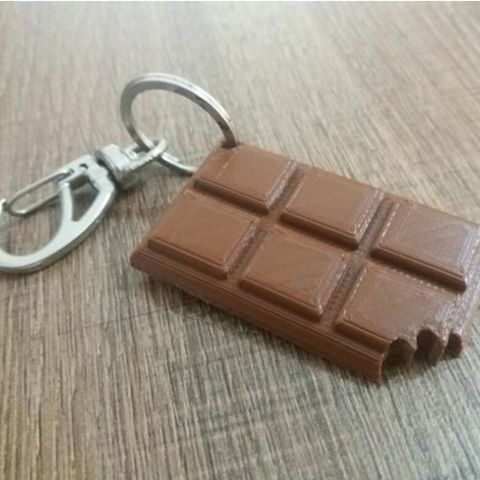 Chocolate Keychain 3D print model_4