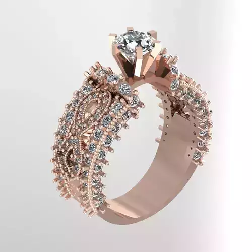 Wedding Engagement Women Ring 3D print model 3D