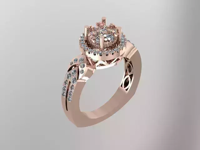Wedding Engagement Women Ring 3D print model 3D