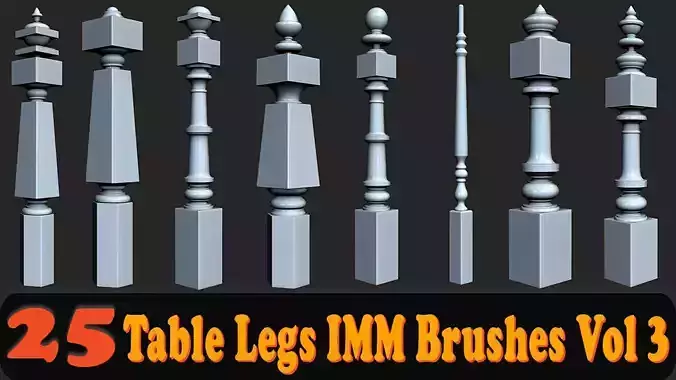 25 Table Legs IMM Brushes Vol 3 
