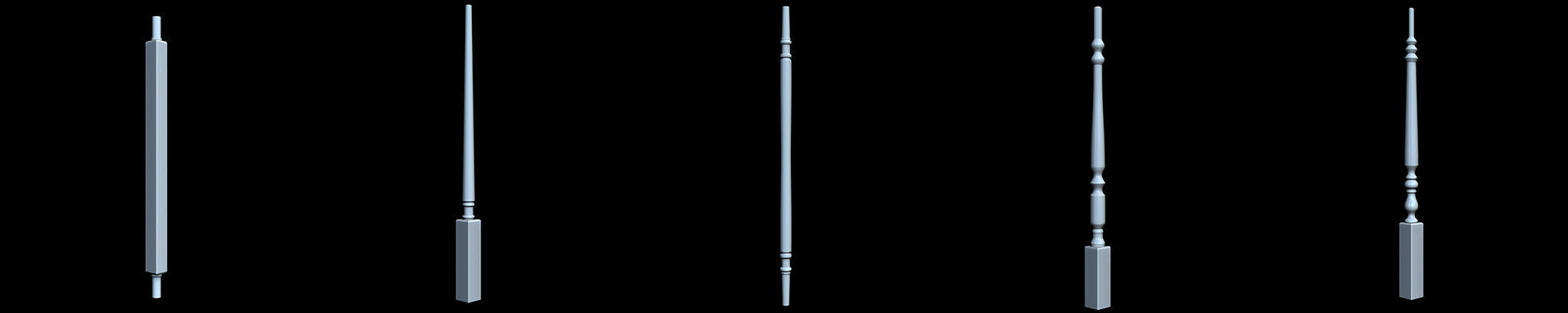 25 Table Legs IMM Brushes Vol 3  Low-poly 3D model_3