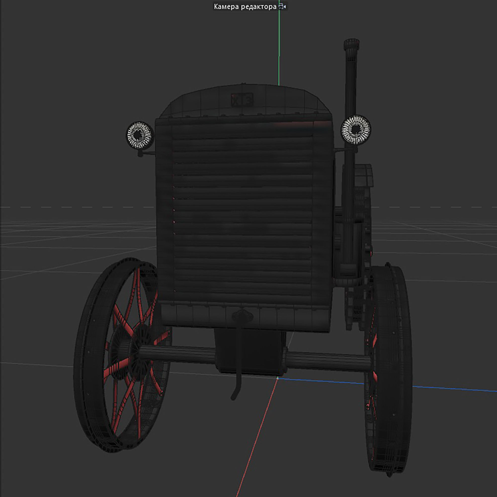 old rusty tractor 3D model_13
