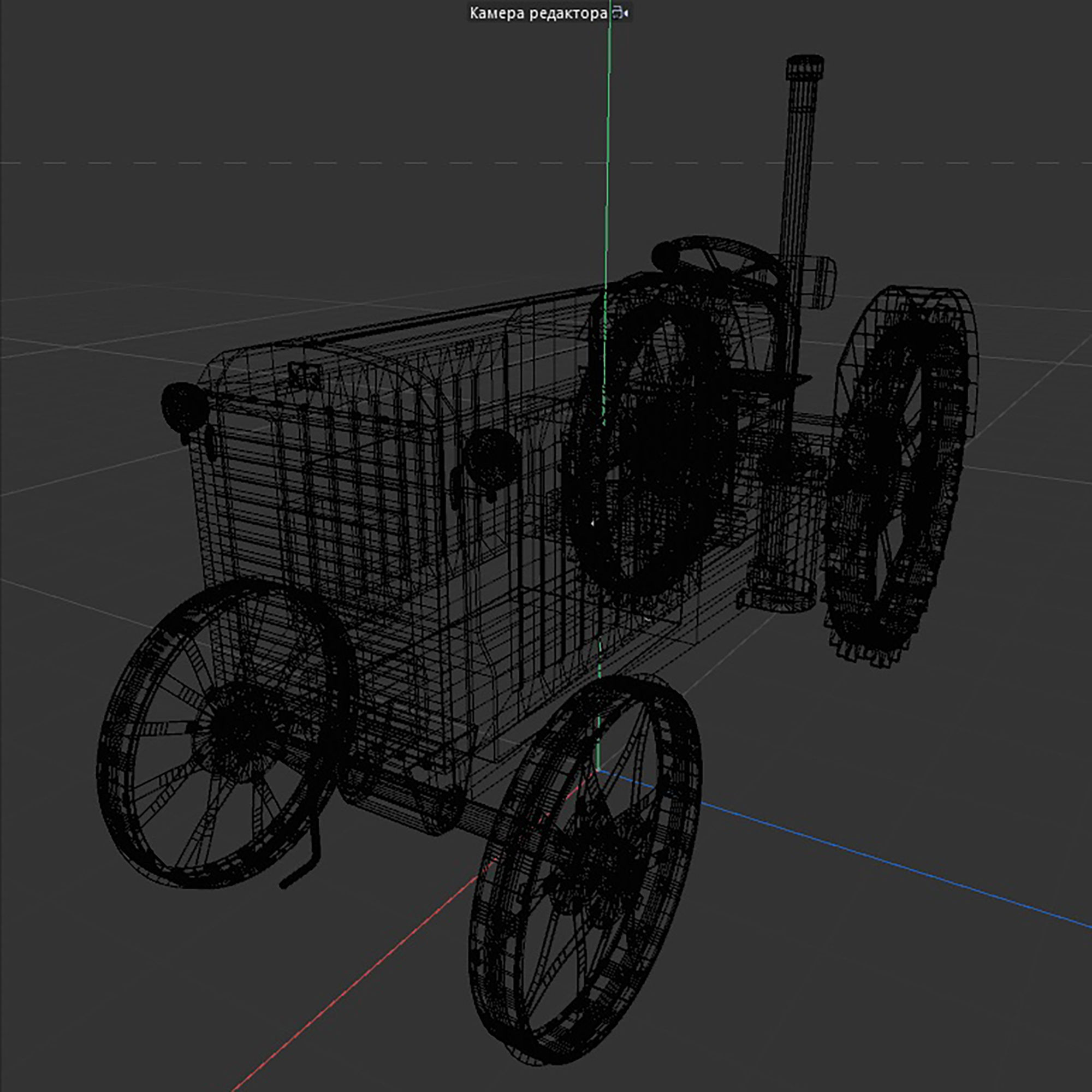 old rusty tractor 3D model_14