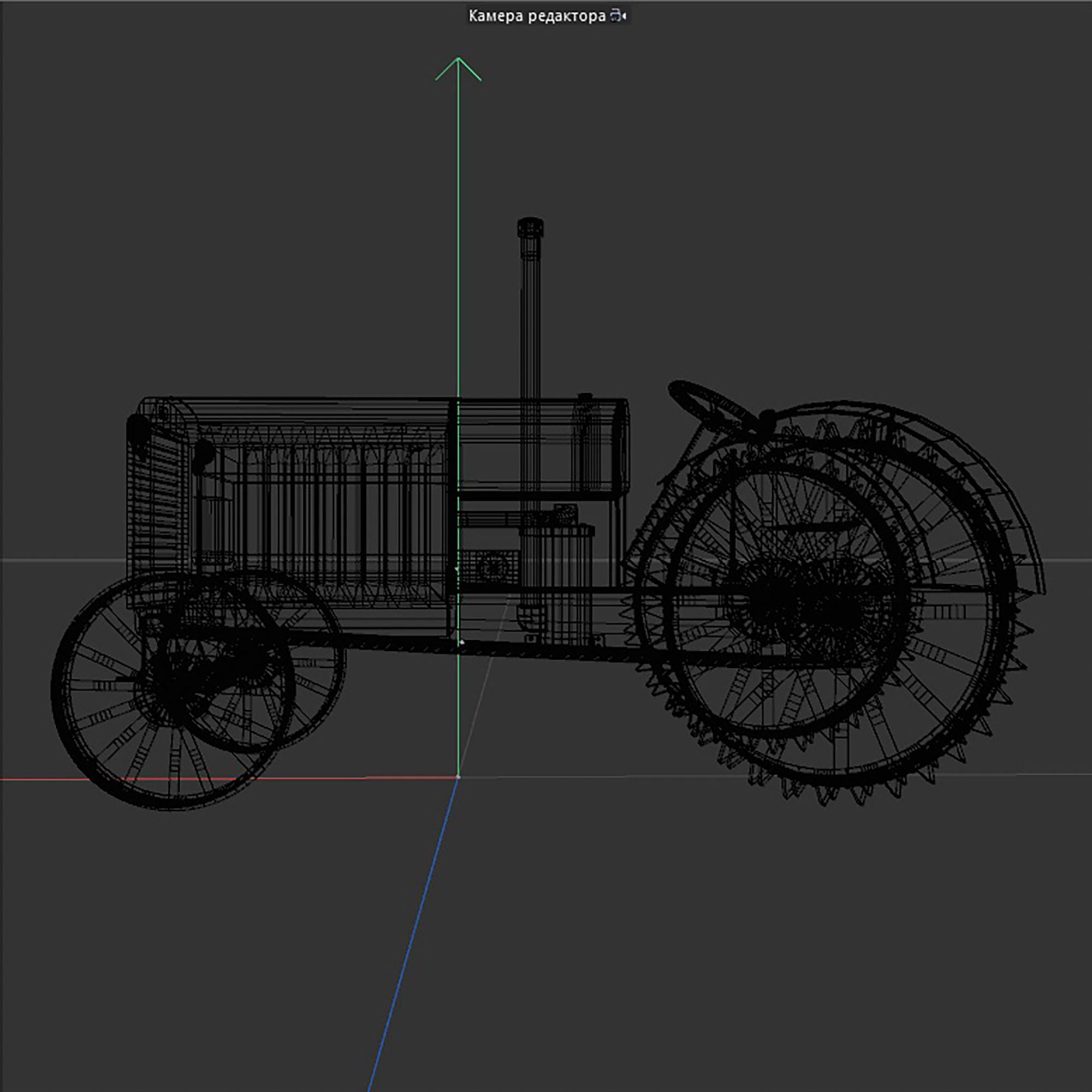 old rusty tractor 3D model_15