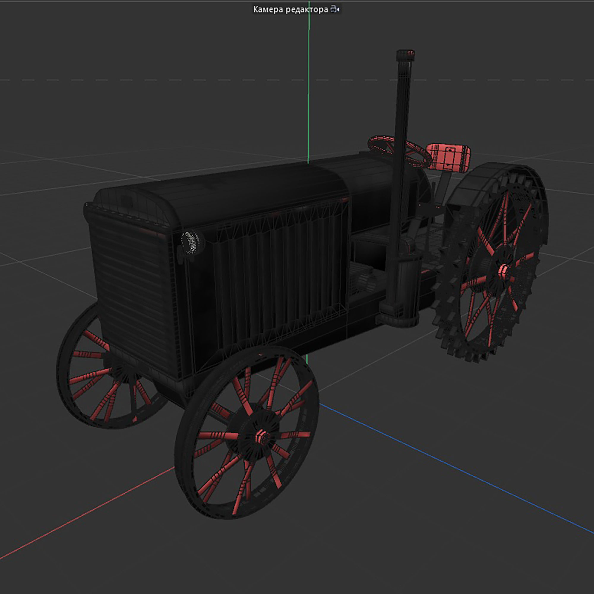 old rusty tractor 3D model_10