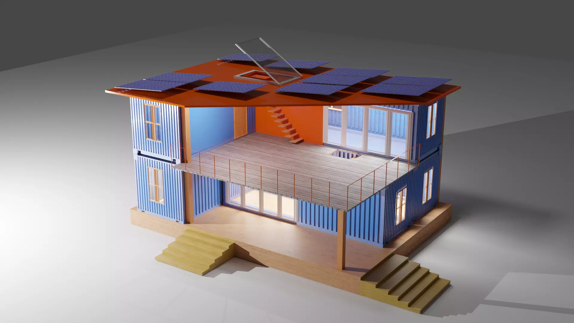 House container Free 3D model