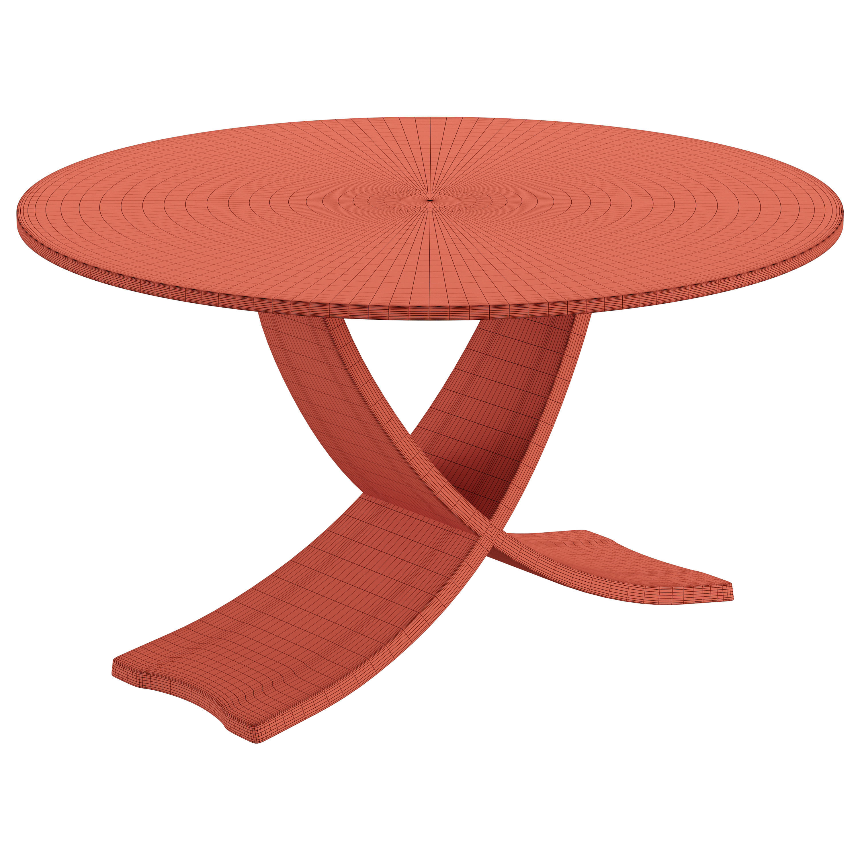Yingst Cross Legs Coffee Table 3D model_4