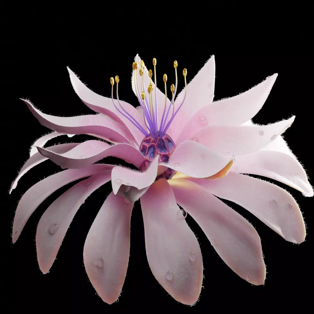 Unique Flower 02 3D model_0