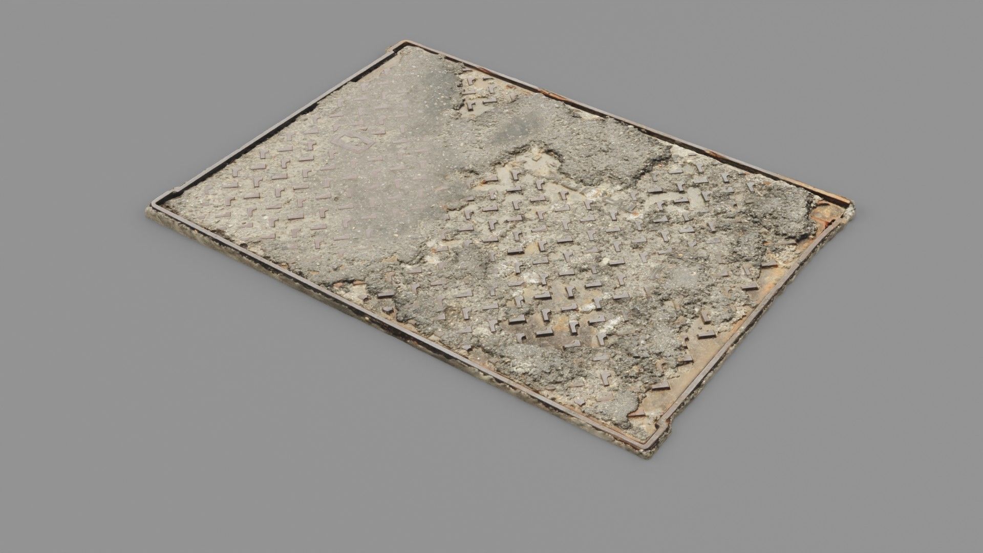 Cover manhole 10 raw scan 3D model_20