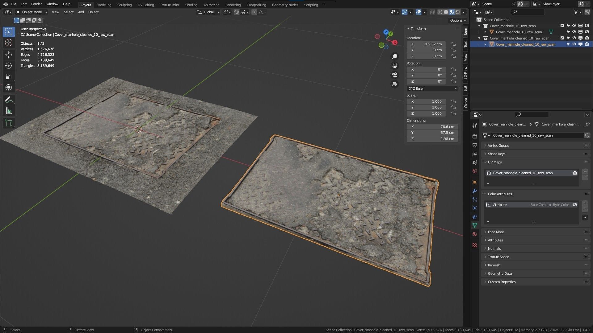 Cover manhole 10 raw scan 3D model_23