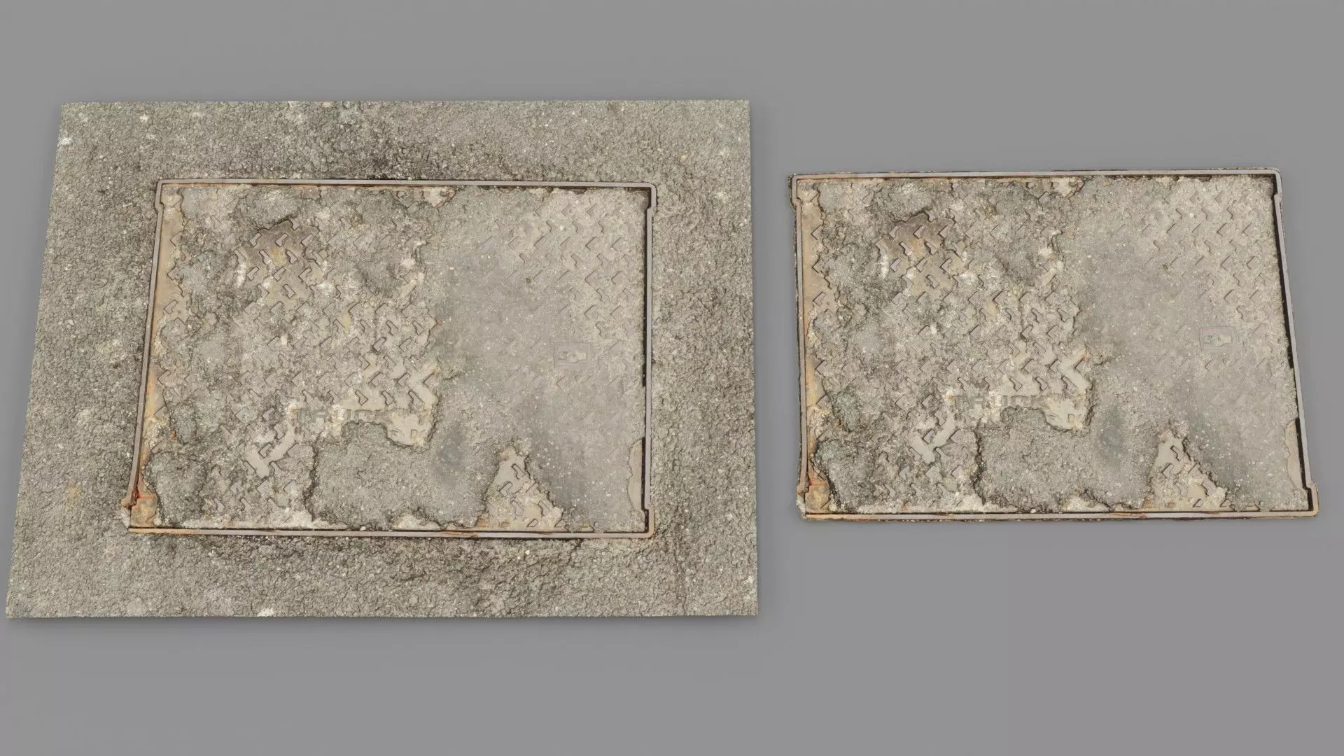 Cover manhole 10 raw scan 3D model_0