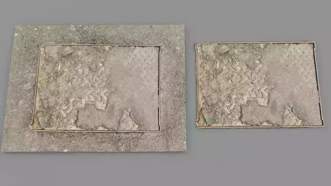 Cover manhole 10 raw scan 3D model Cover manhole 10 raw scan 3D model