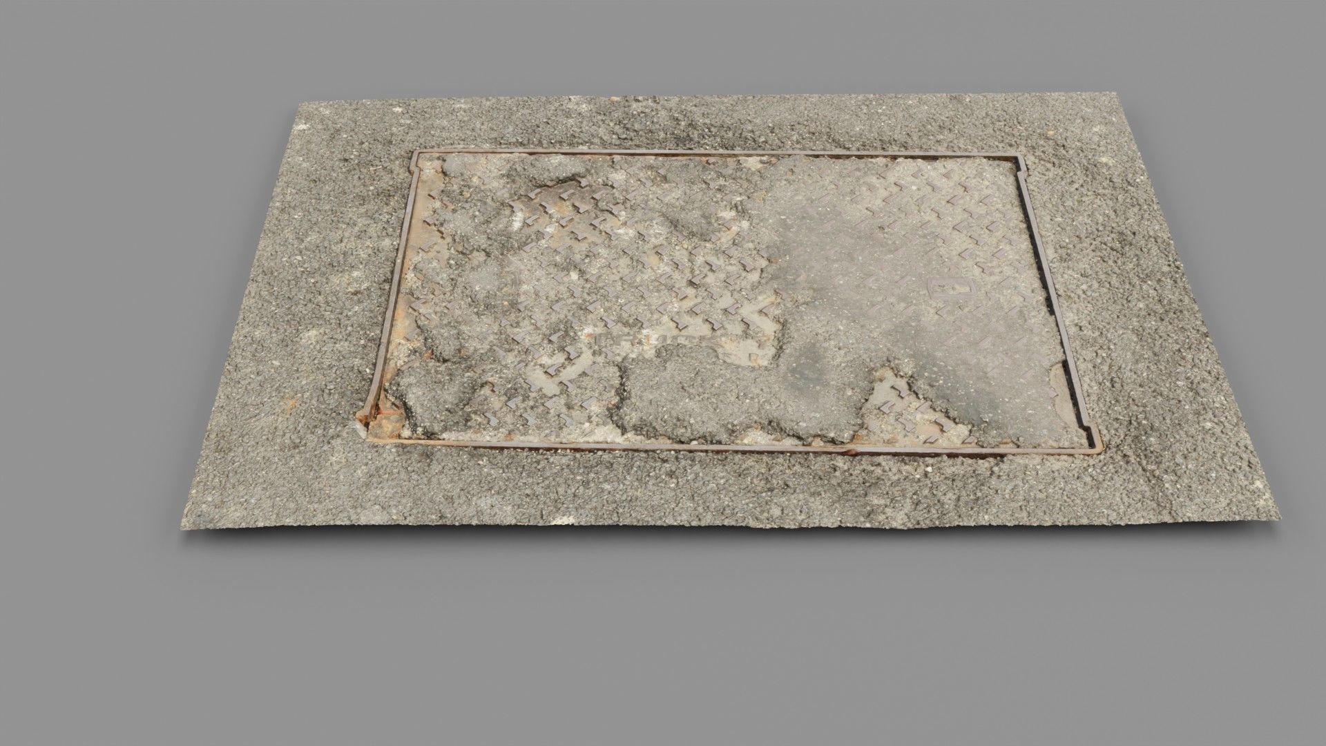 Cover manhole 10 raw scan 3D model_6