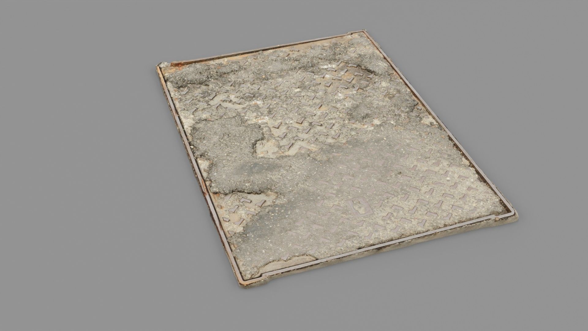 Cover manhole 10 raw scan 3D model_14