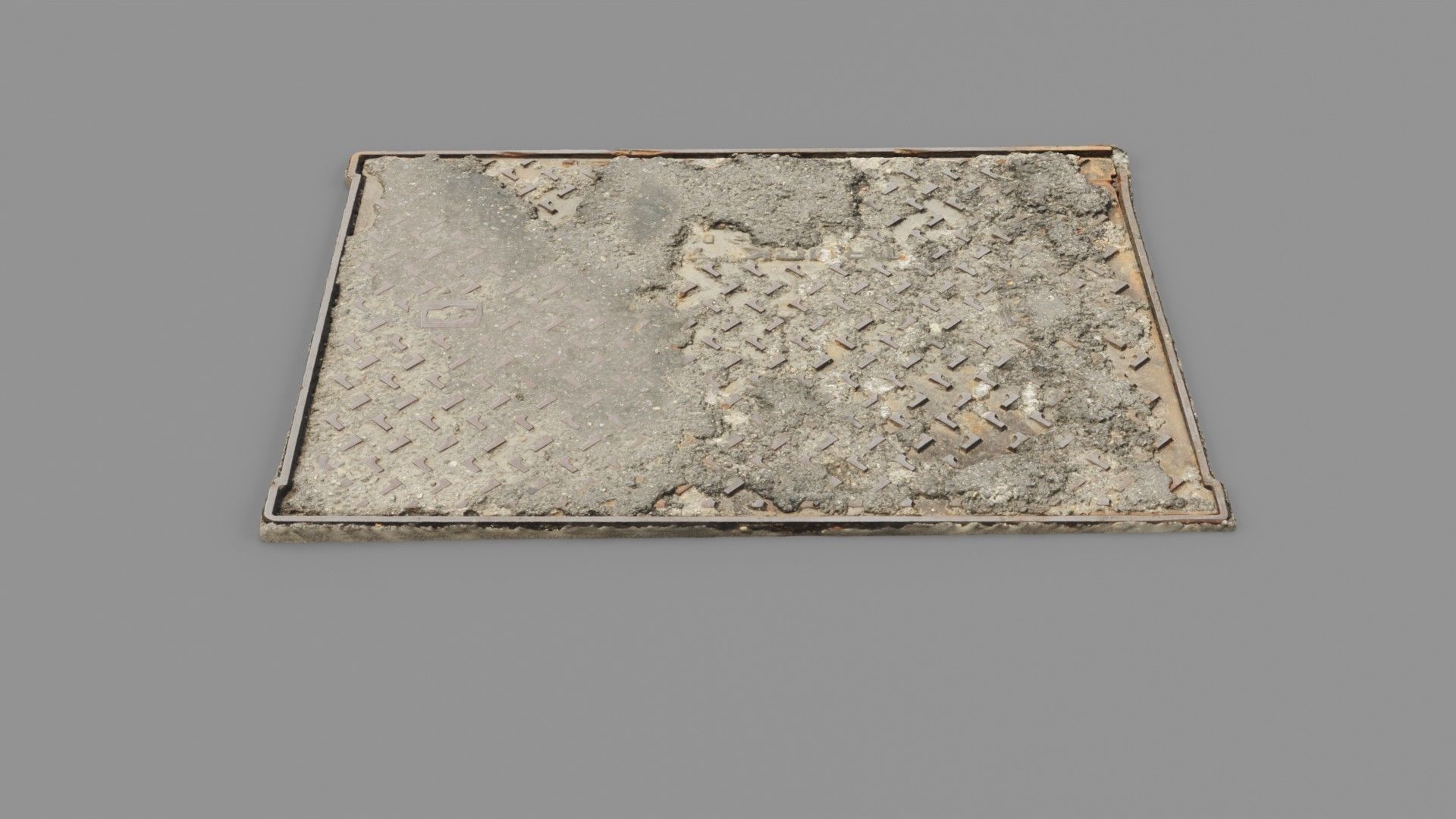 Cover manhole 10 raw scan 3D model_11