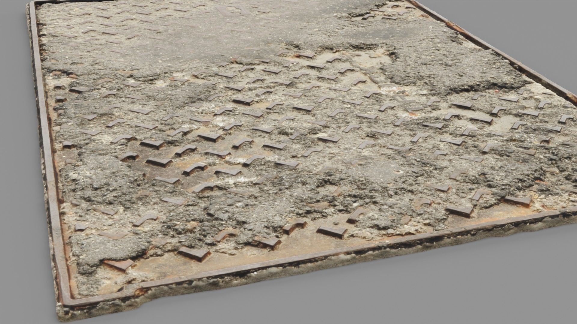 Cover manhole 10 raw scan 3D model_21