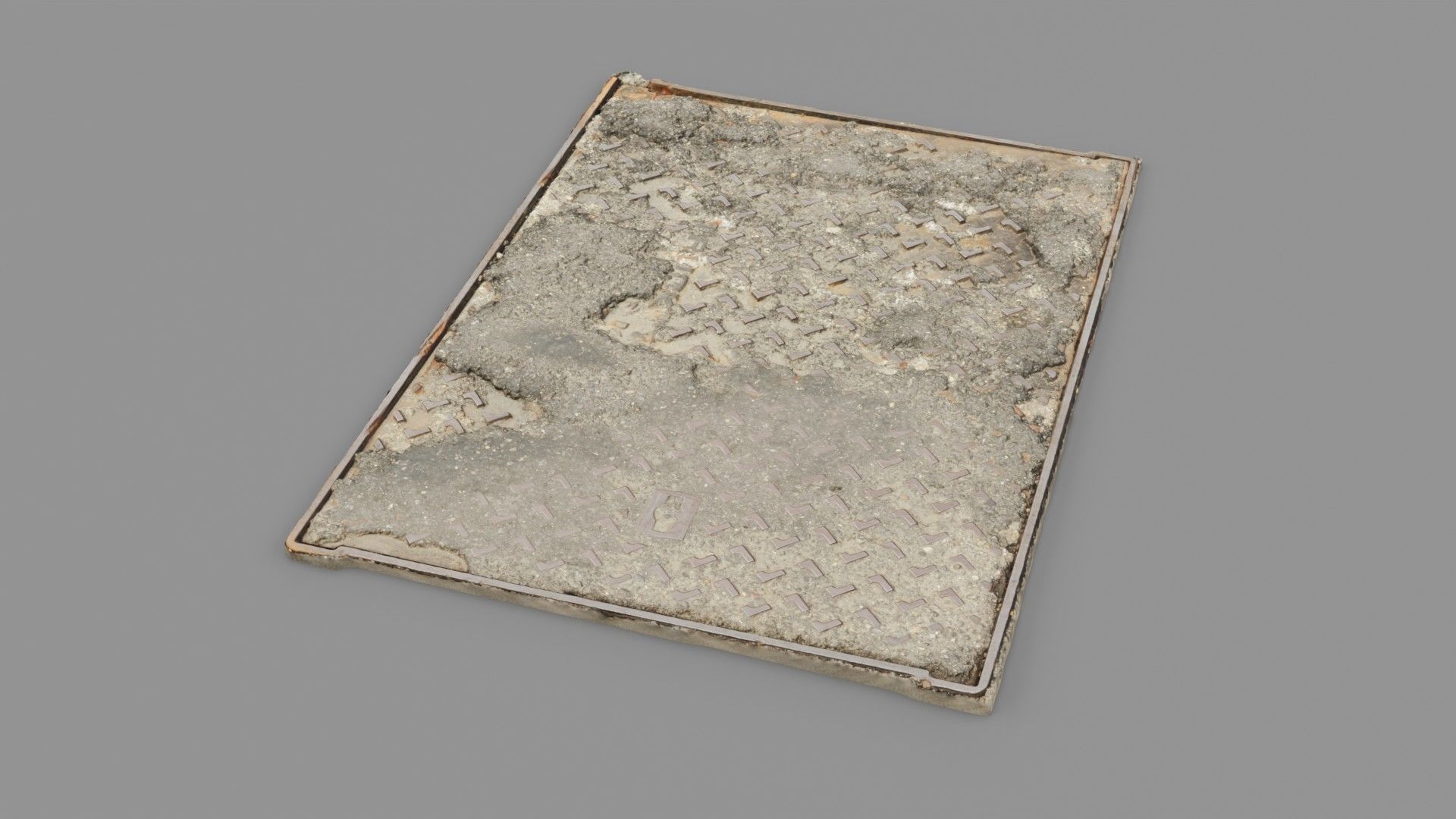 Cover manhole 10 raw scan 3D model_13