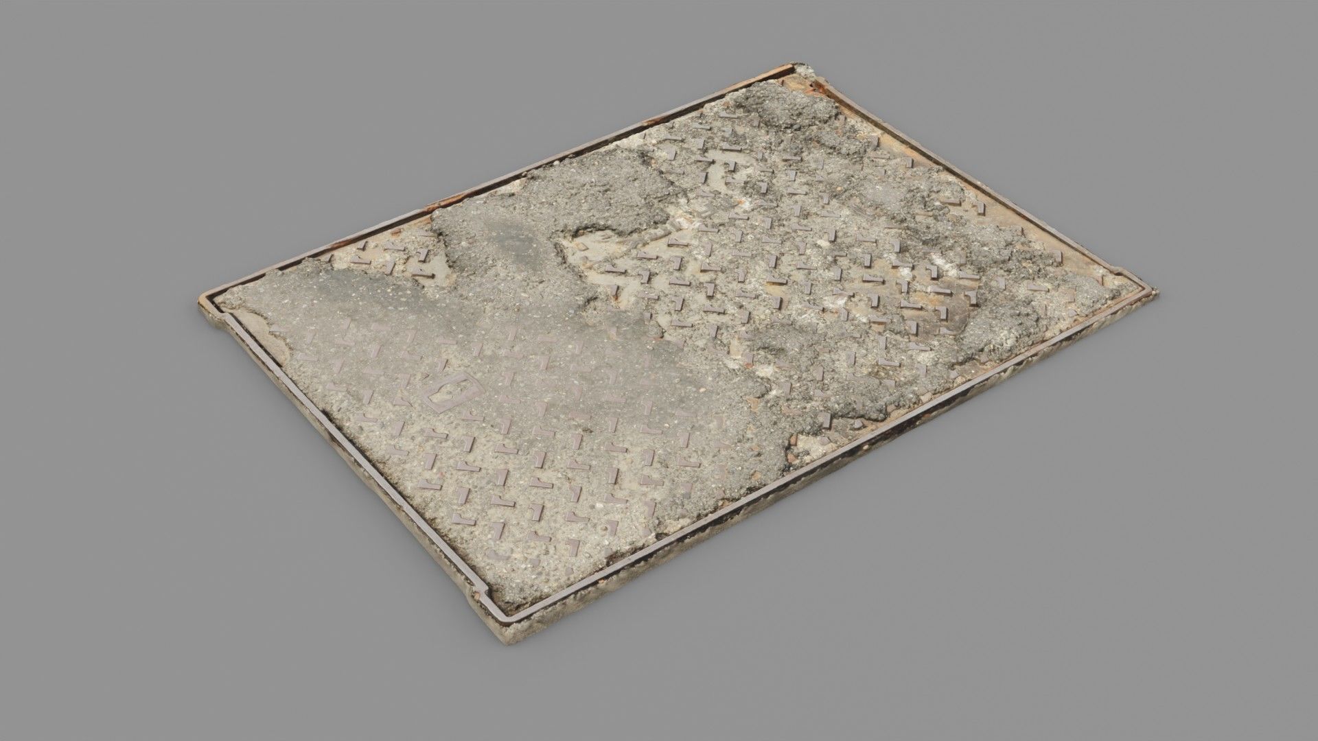 Cover manhole 10 raw scan 3D model_12