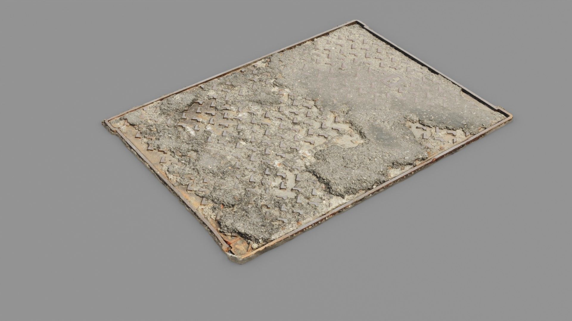 Cover manhole 10 raw scan 3D model_17