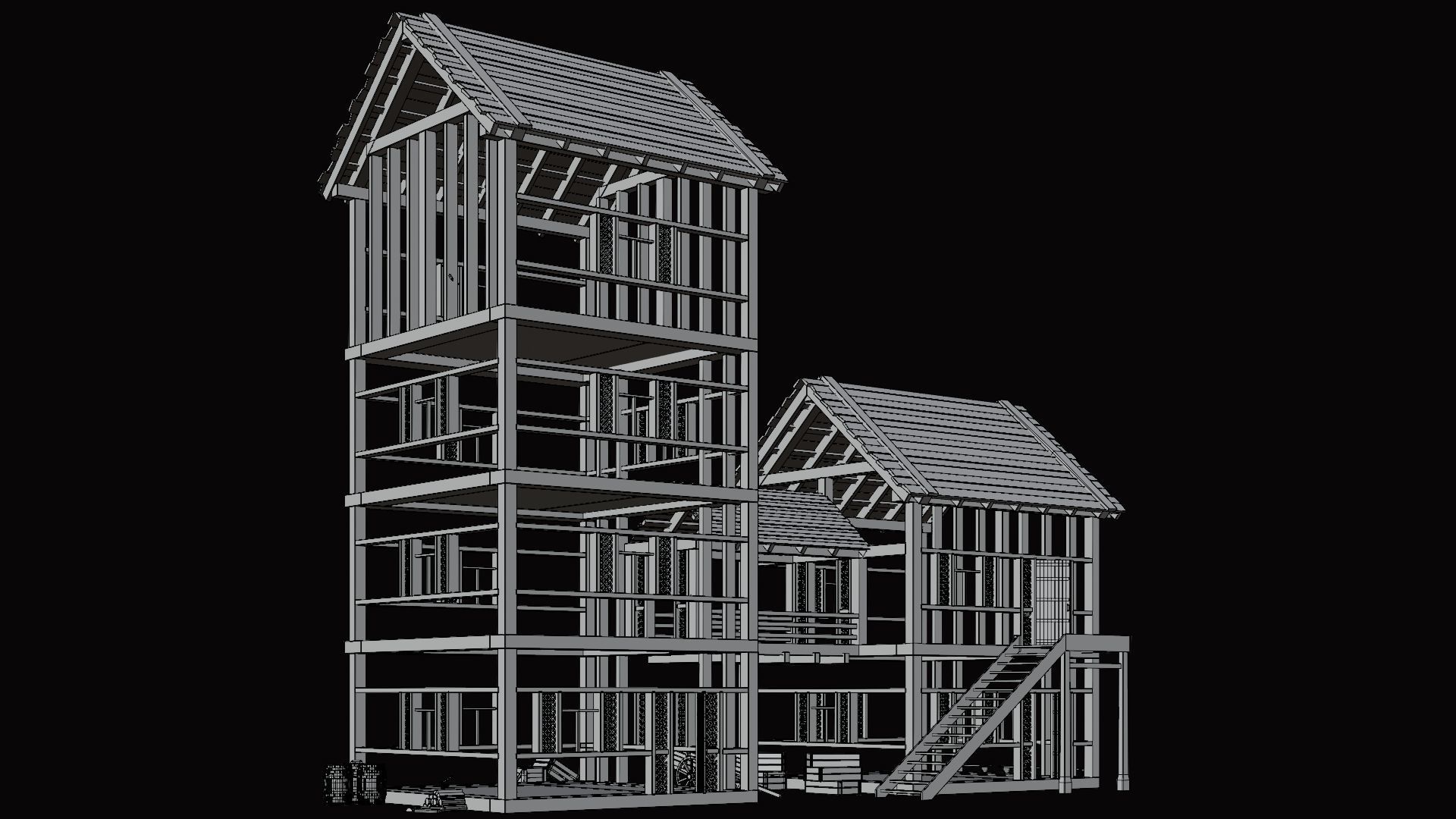 Medieval Village Pack 3 - 4 Assets - 4K Textures Game Ready Low-poly 3D model_22