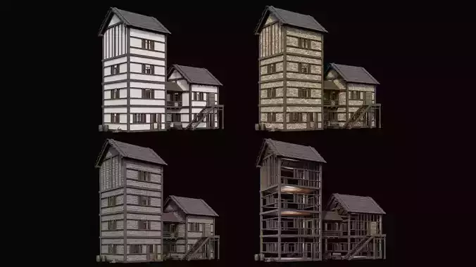 Medieval Village Pack 3 - 4 Assets - 4K Textures Game Ready