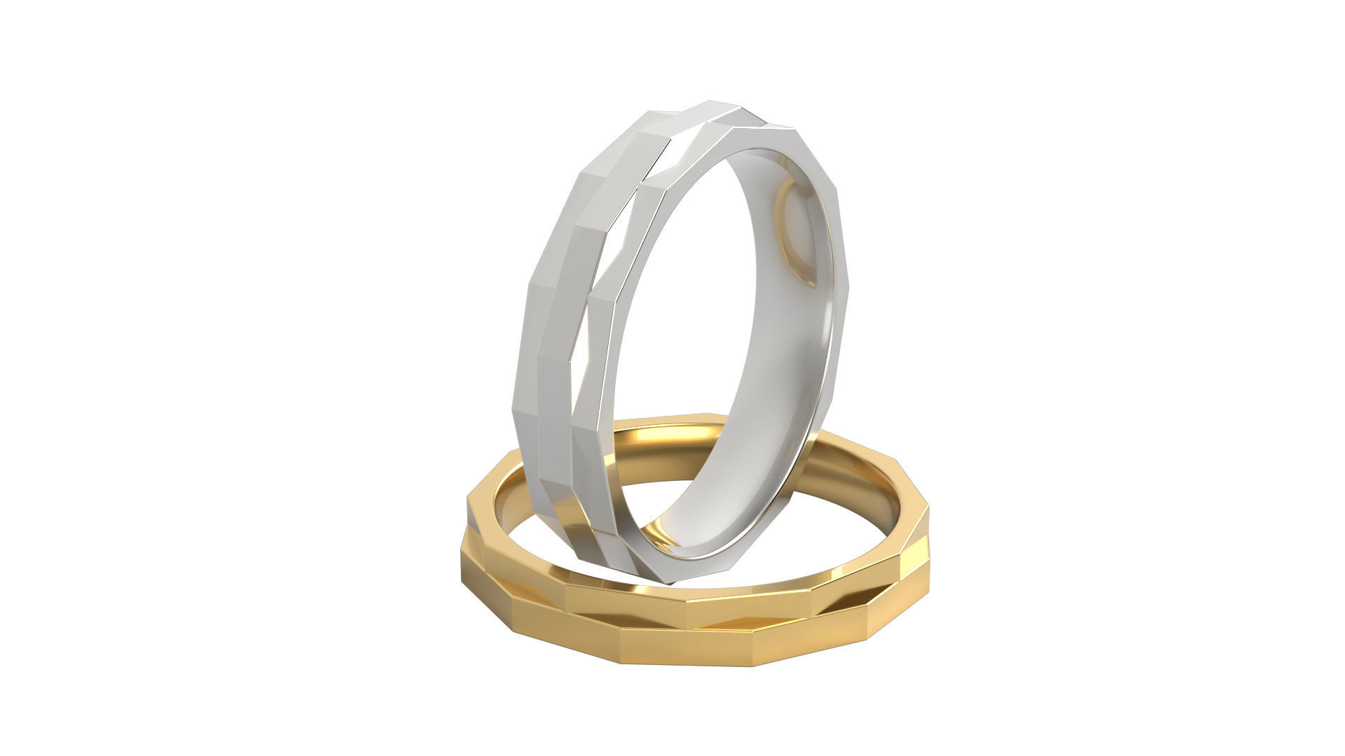 Ring N 10 Size 7 Gems and Solid Two versions 3D print model_1