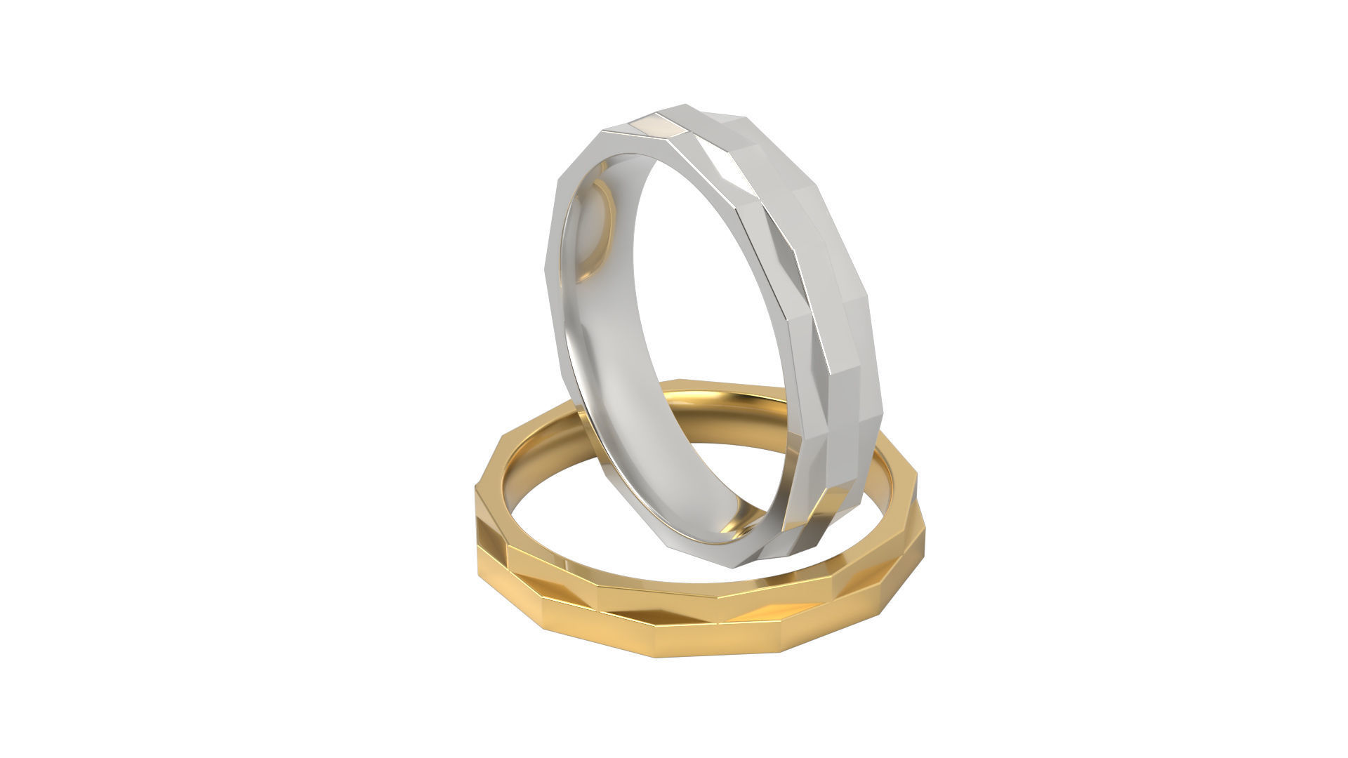 Ring N 10 Size 7 Gems and Solid Two versions 3D print model_17