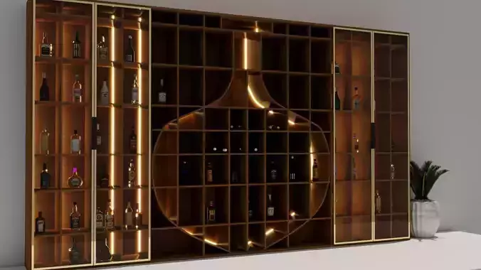 Wine Cabinet Design 2 3D model