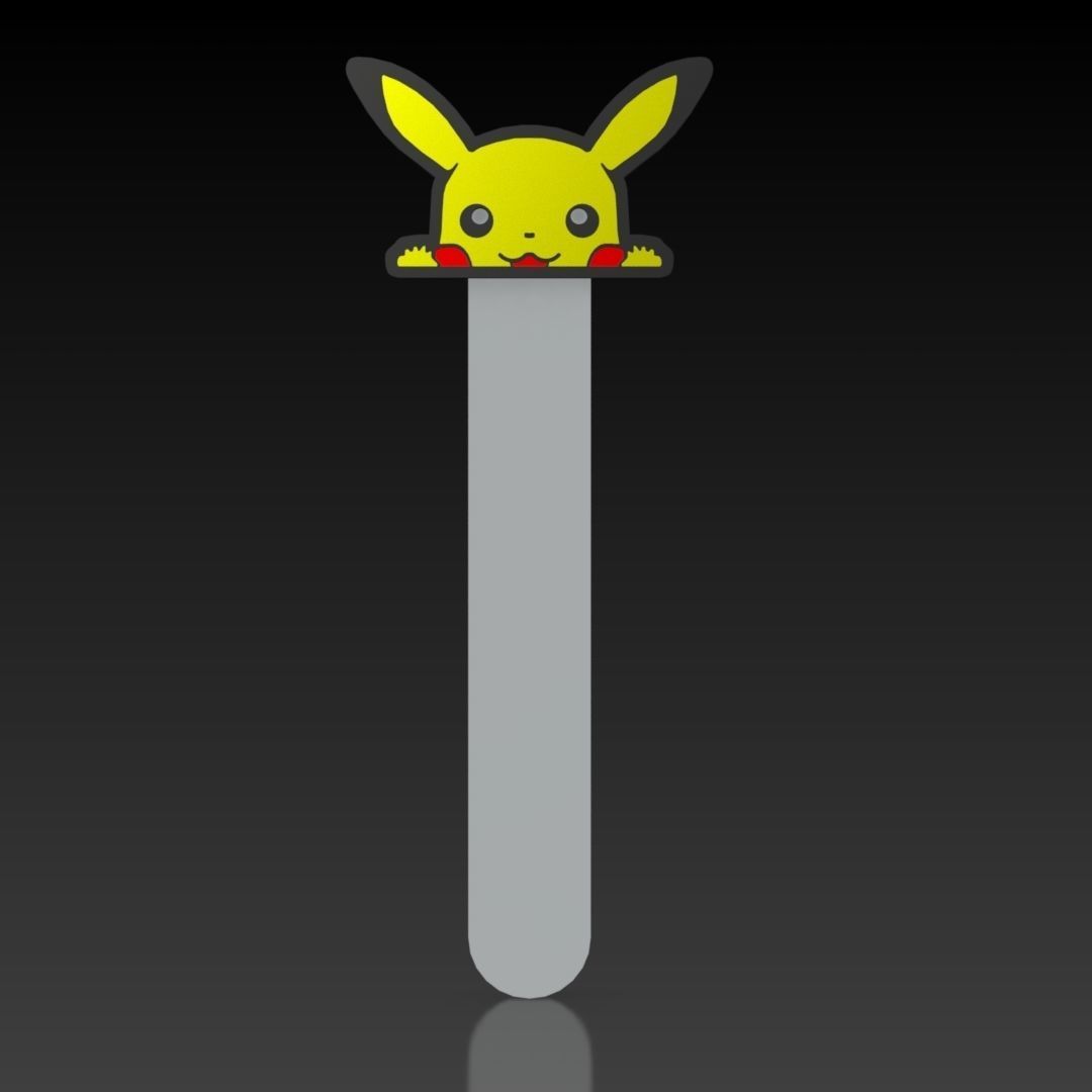 Pikachu Bookmark 3D print model 3D print model_1