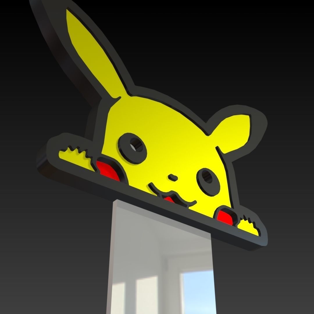 Pikachu Bookmark 3D print model 3D print model_3