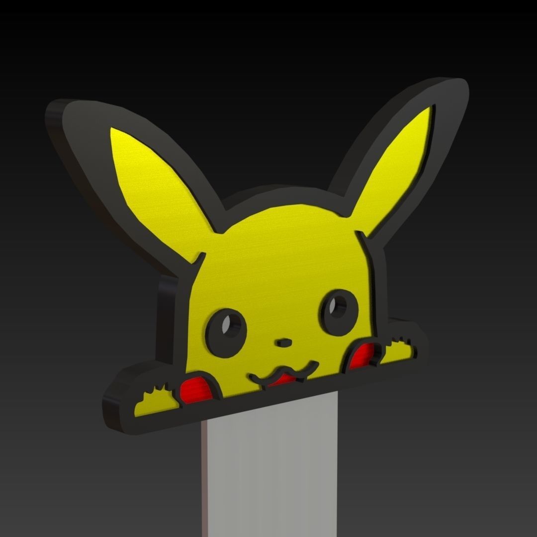 Pikachu Bookmark 3D print model 3D print model_2