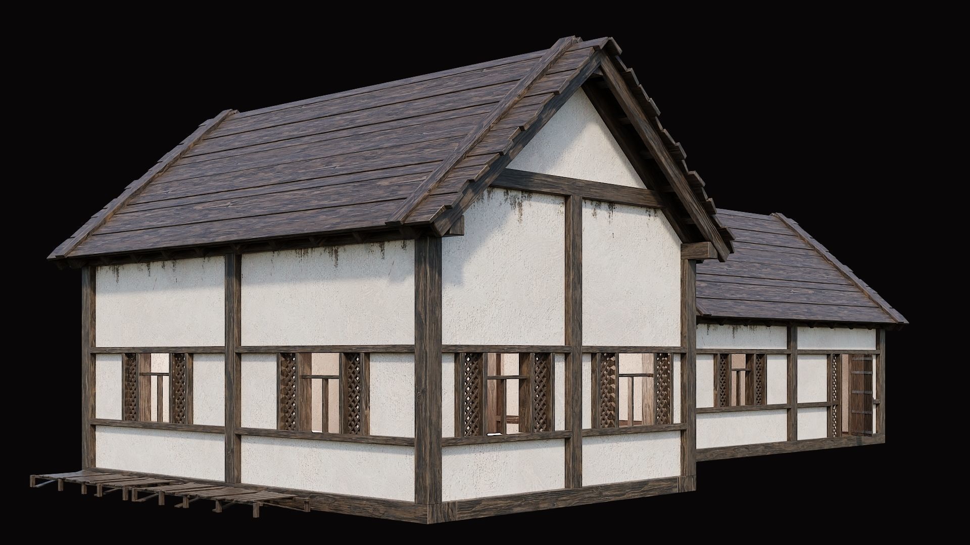 Medieval Village Pack 5 - 4 Assets - 4K Textures Game Ready Low-poly 3D model_2