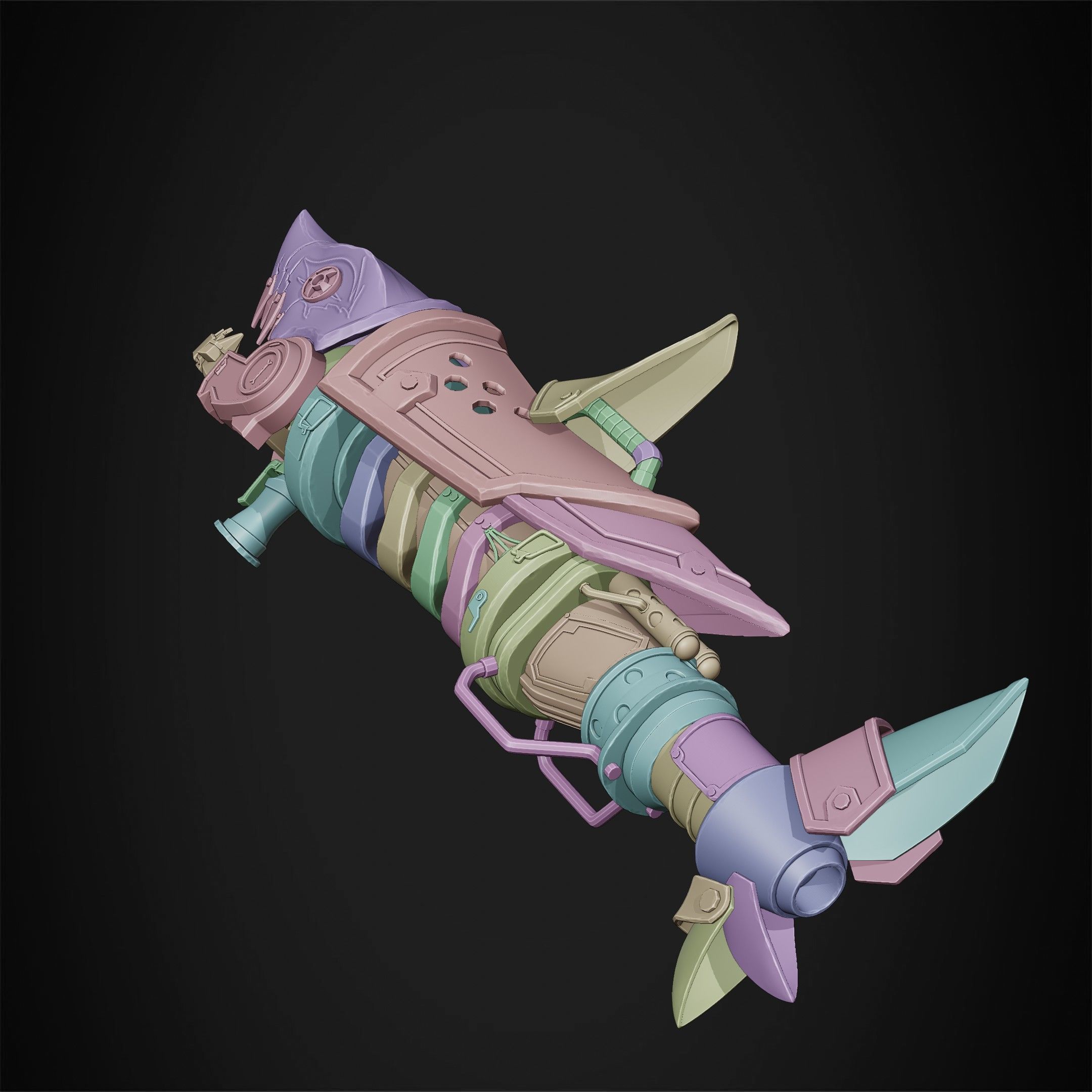 Arcane Jinx Fishbones Rocket Launcher Weapon For Cosplay 3D print model_18
