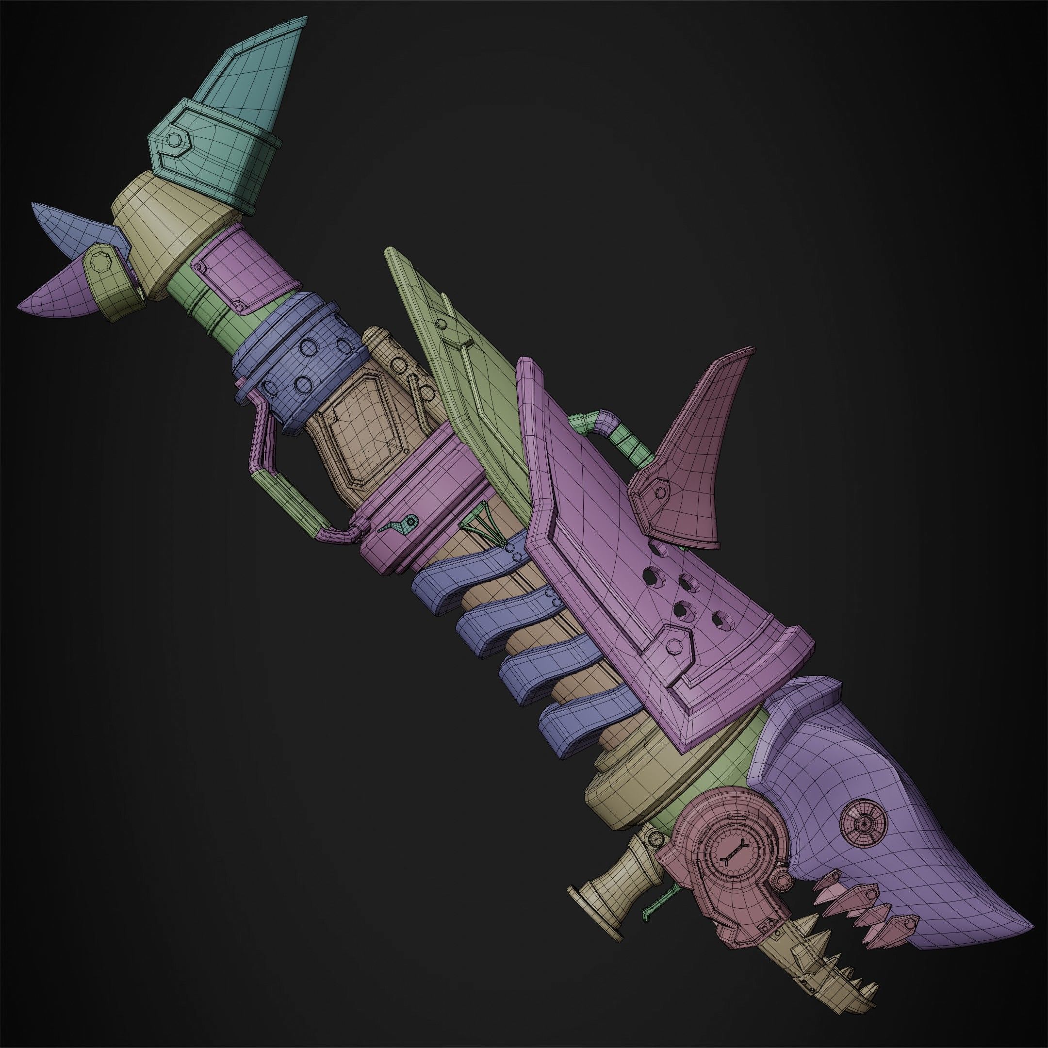 Arcane Jinx Fishbones Rocket Launcher Weapon For Cosplay 3D print model_25
