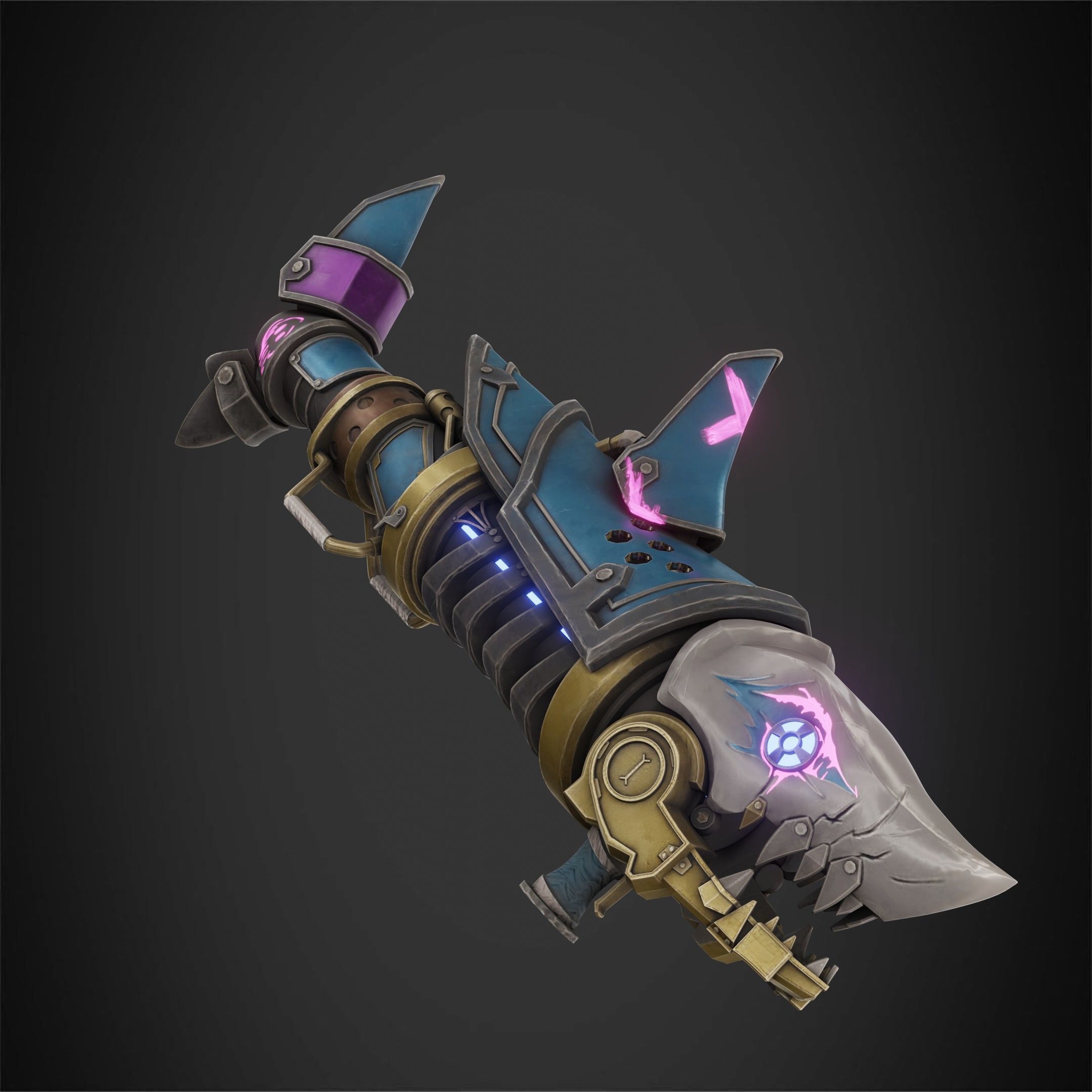 Arcane Jinx Fishbones Rocket Launcher Weapon For Cosplay 3D print model_8
