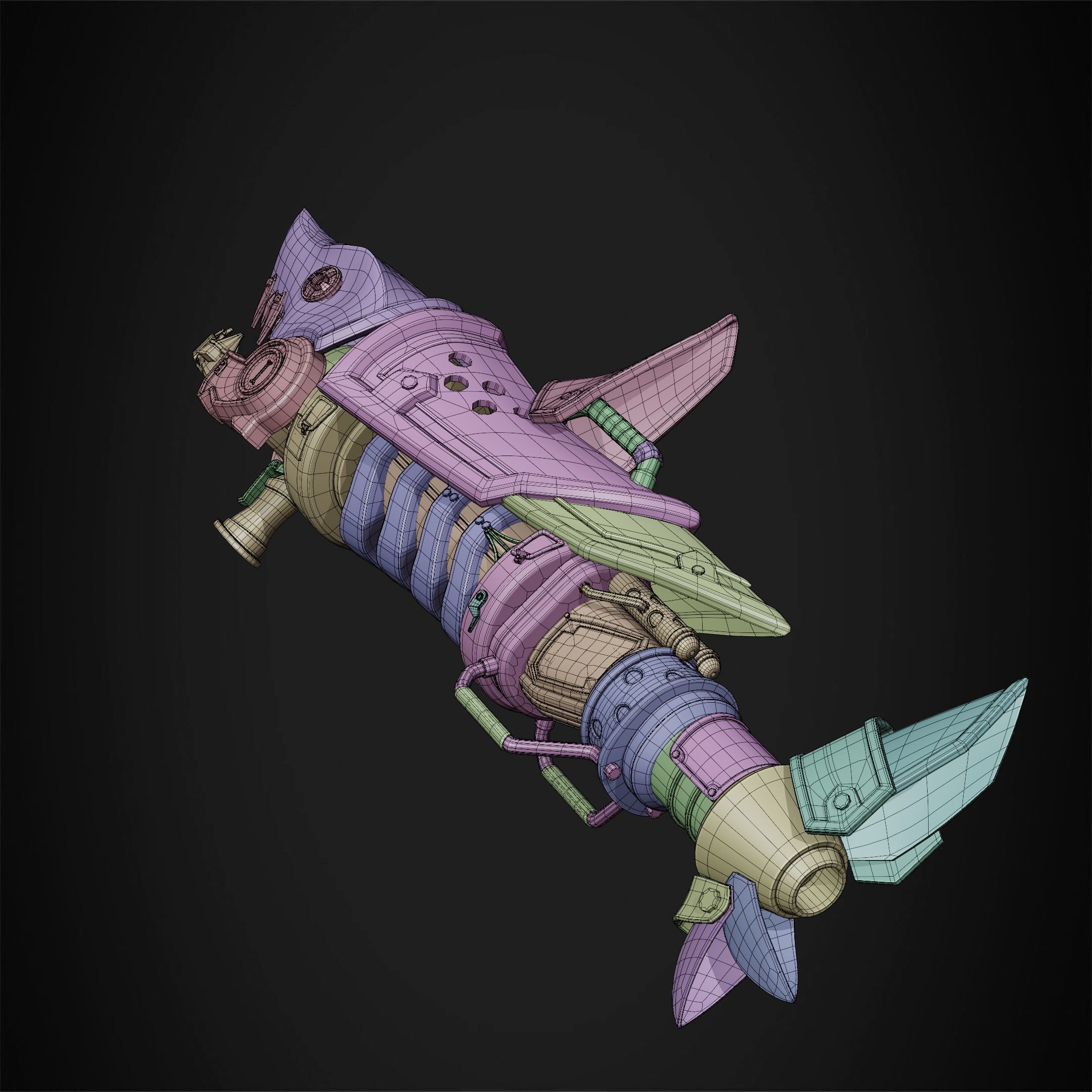 Arcane Jinx Fishbones Rocket Launcher Weapon For Cosplay 3D print model_19