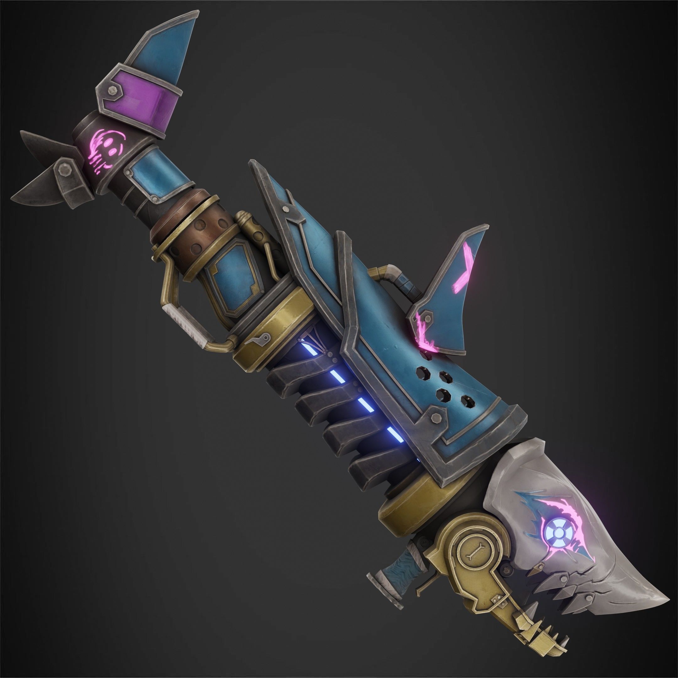 Arcane Jinx Fishbones Rocket Launcher Weapon For Cosplay 3D print model_7